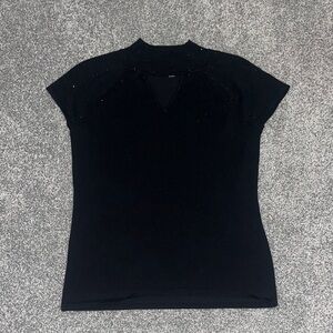 Elegant Black Sparkly Top